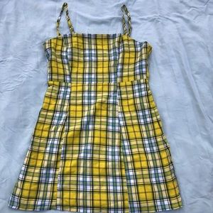Plaid yellow dress